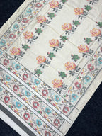 Rose Design Exclusive Handwoven Patola Silk Saree