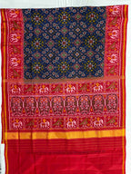 Blue Navratna Traditional Design Handwoven Patola Silk Saree