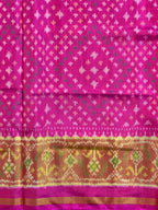 Pink Bandhni Design Handwoven Patola Silk Saree