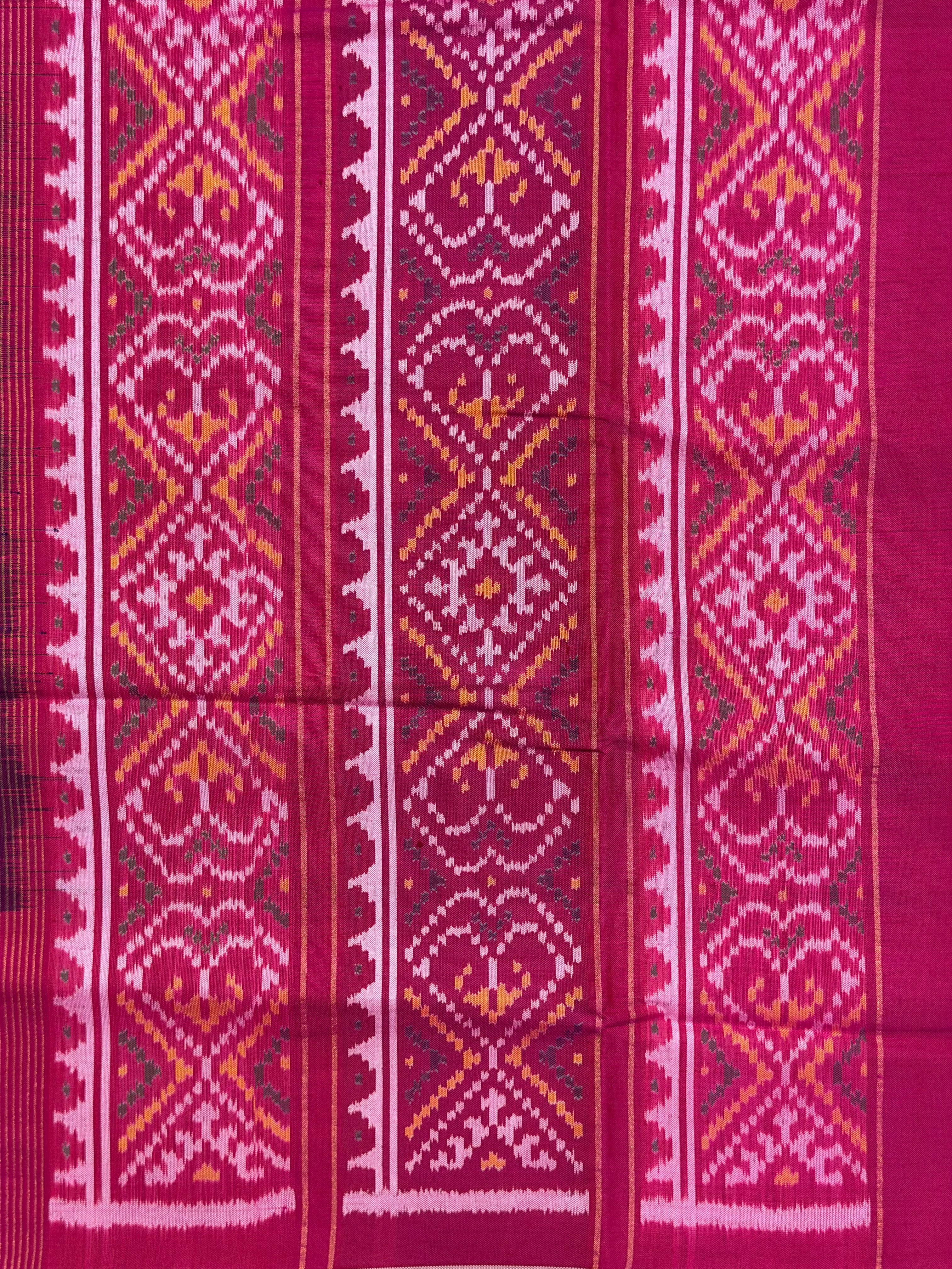 Small Motif Design Handwoven Patola Silk Saree