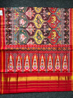 Flower With Motif Design Handwoven Patola Silk Saree
