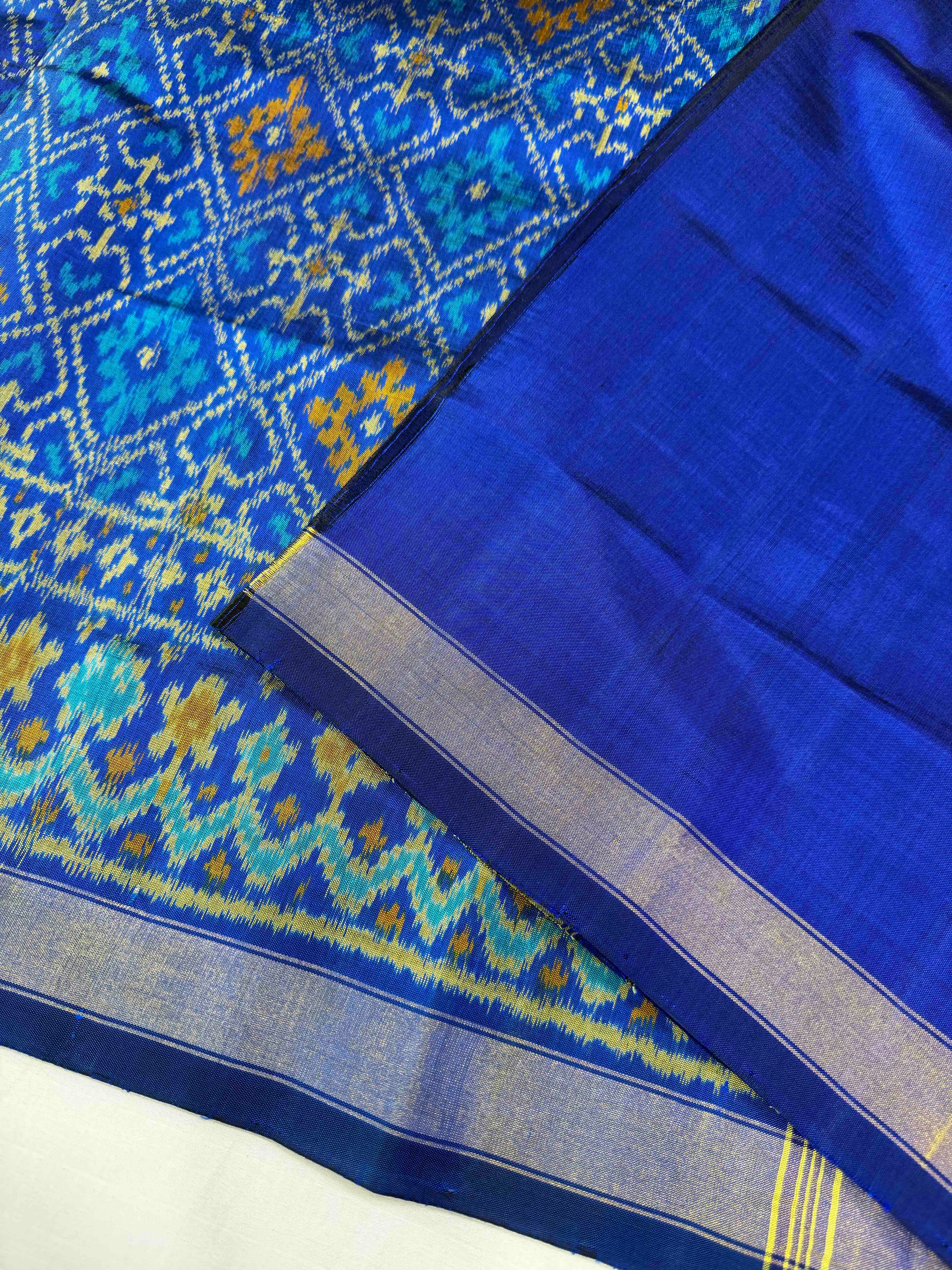 Panchanda Design Handwoven Patola Silk Saree