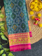 Pan-chanda Traditional Design Handwoven Patola Silk Saree