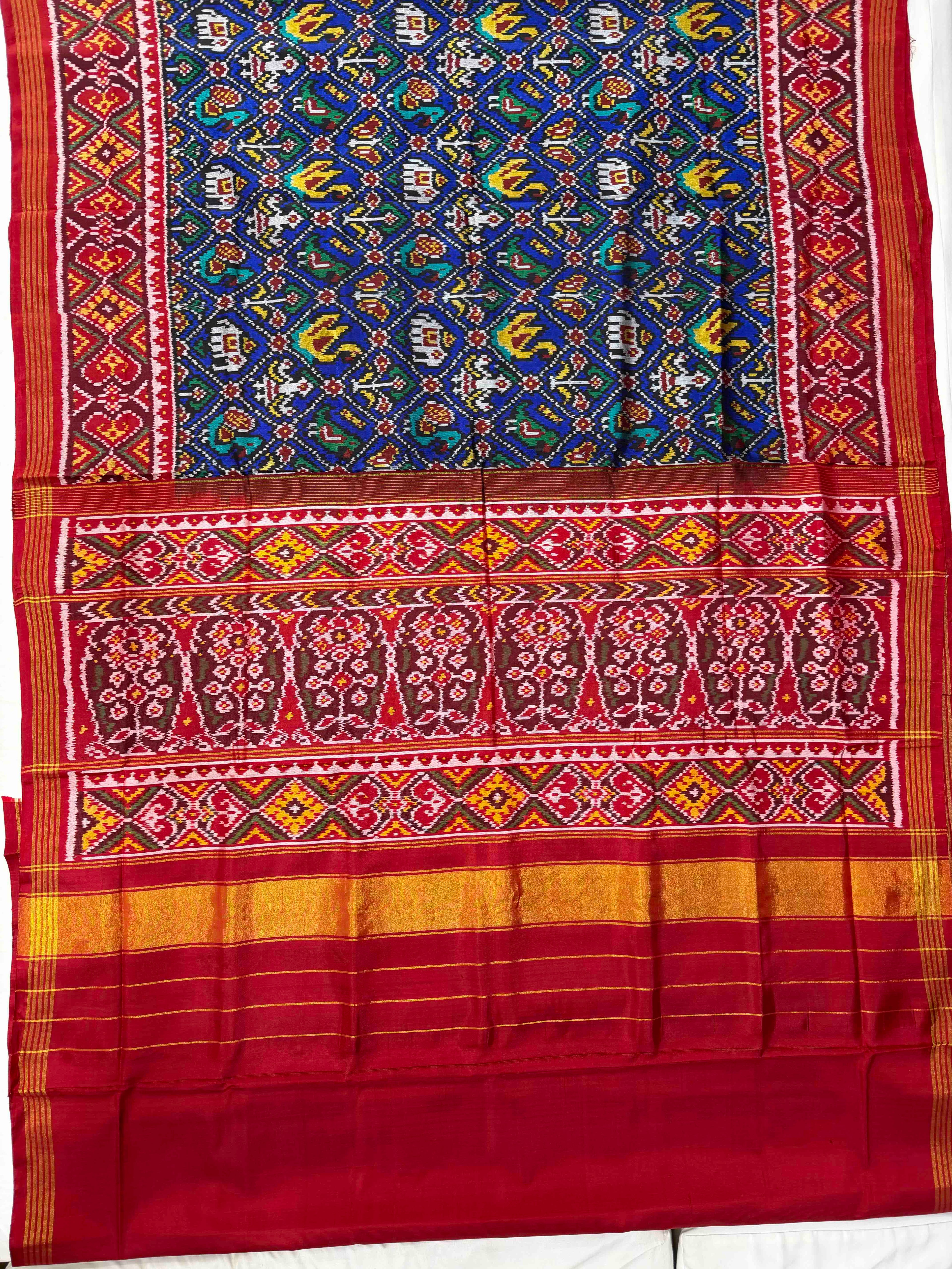 Narikunj Traditional Design Handwoven Patola Silk Saree
