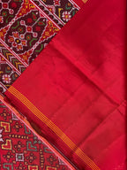 Red Color Traditional Design Handwoven Patola Silk Saree