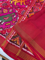 Pink Color Big Motif Design Handwoven Patola Silk Saree