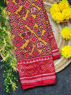 Yellow Fusion Design Handwoven Patola Silk Saree