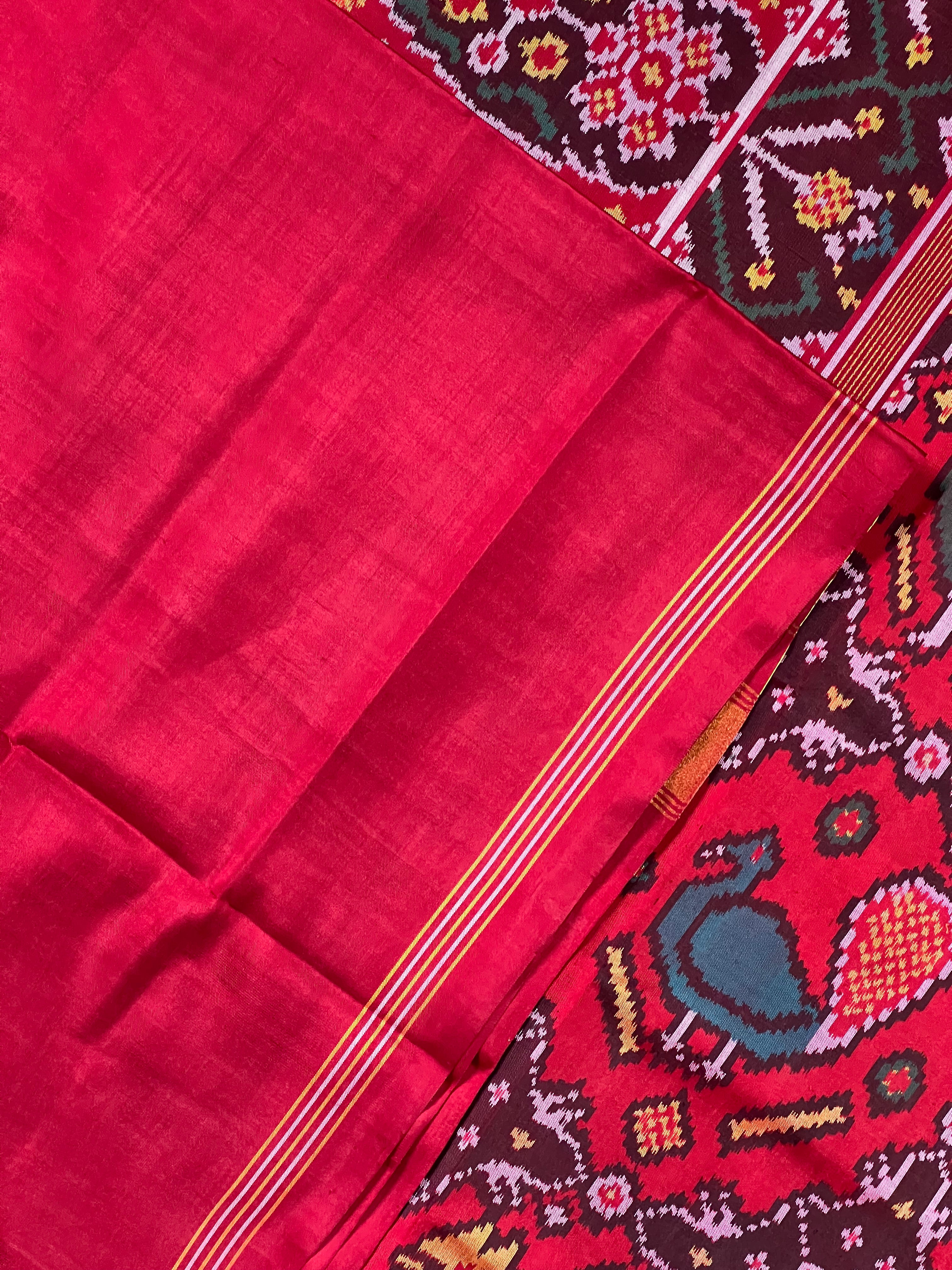 Big Motif Design Handwoven Patola Silk Saree