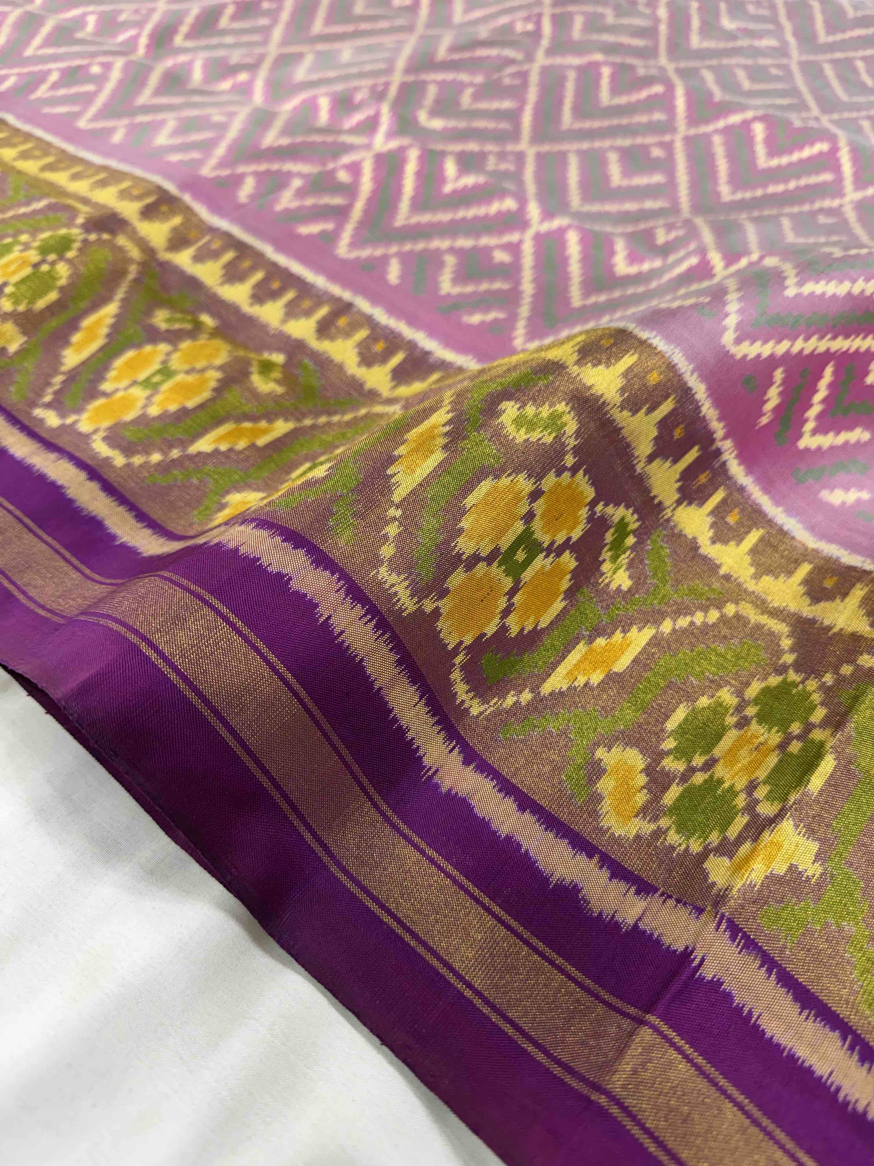 Fancy Design Handwoven Patola Silk Saree