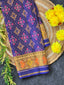 Blue Manekchowk Traditional Design Handwoven Patola Silk Saree