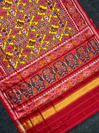 Yellow Fusion Design Handwoven Patola Silk Saree