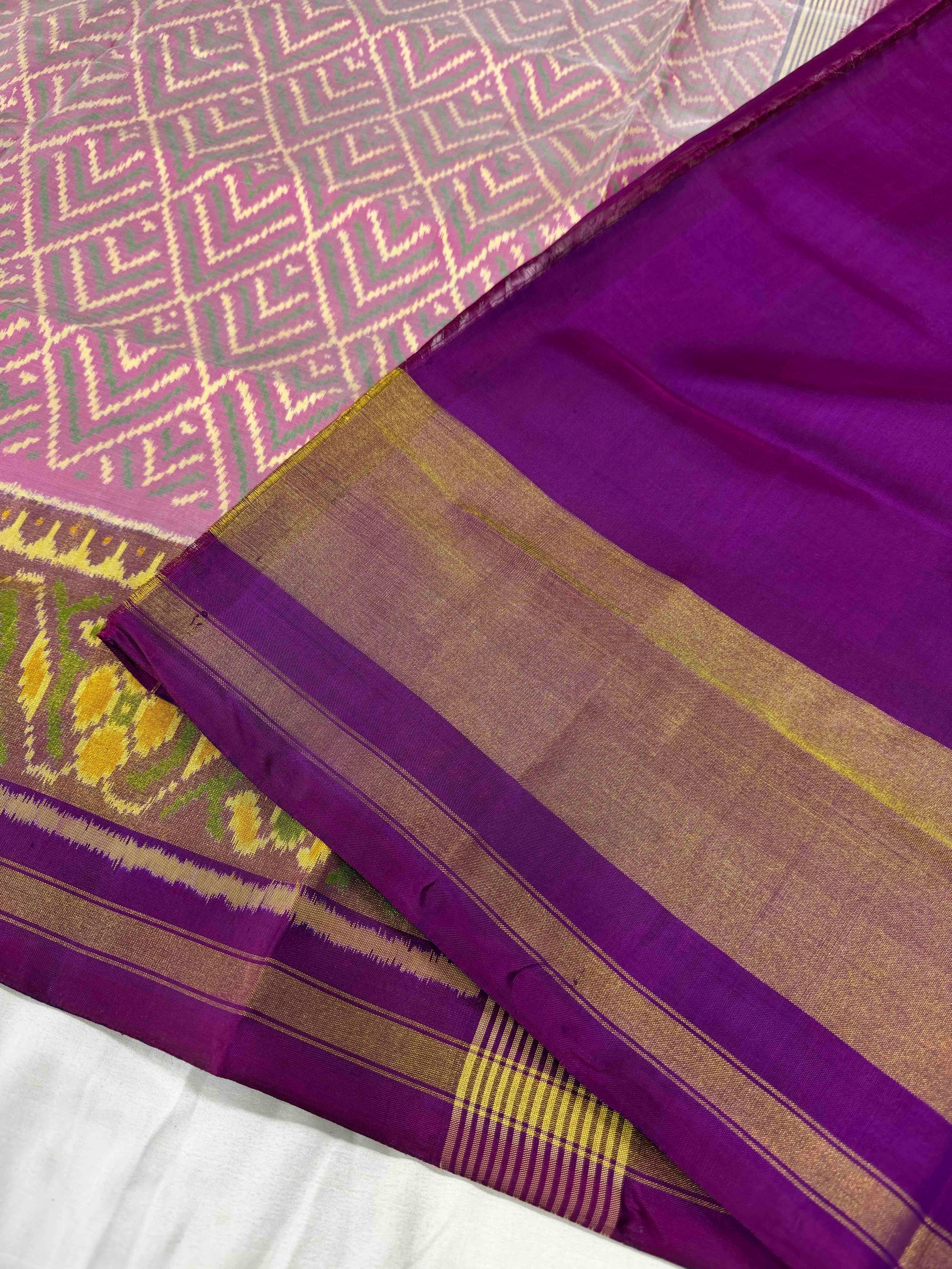 Fancy Design Handwoven Patola Silk Saree