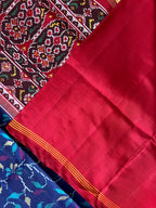 Blue Fancy Design Handwoven Patola Silk Saree