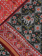 Fusion Design Black Handwoven Patola Silk Saree