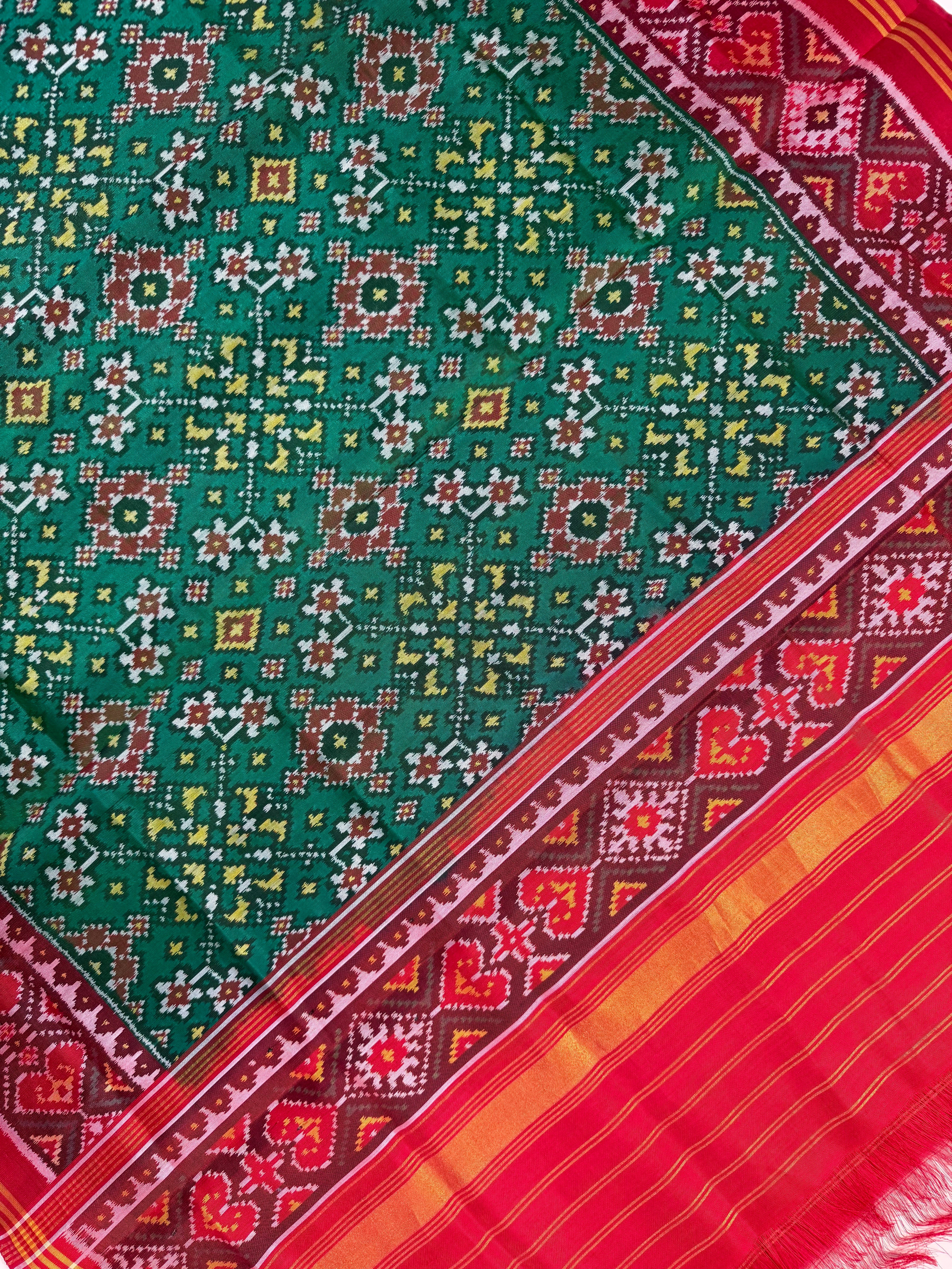 Navratna Traditional Design Handwoven Patola Dupatta Secondary image