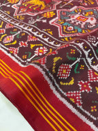 Motif In the Star Design Handwoven Patola Silk Saree
