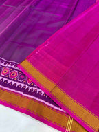Plain gala Border Handwoven Patola Silk Saree