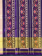 Purple Fusion Design Handwoven Patola Silk Saree