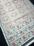 Off-white Fancy Designer Handwoven Patola Silk Saree