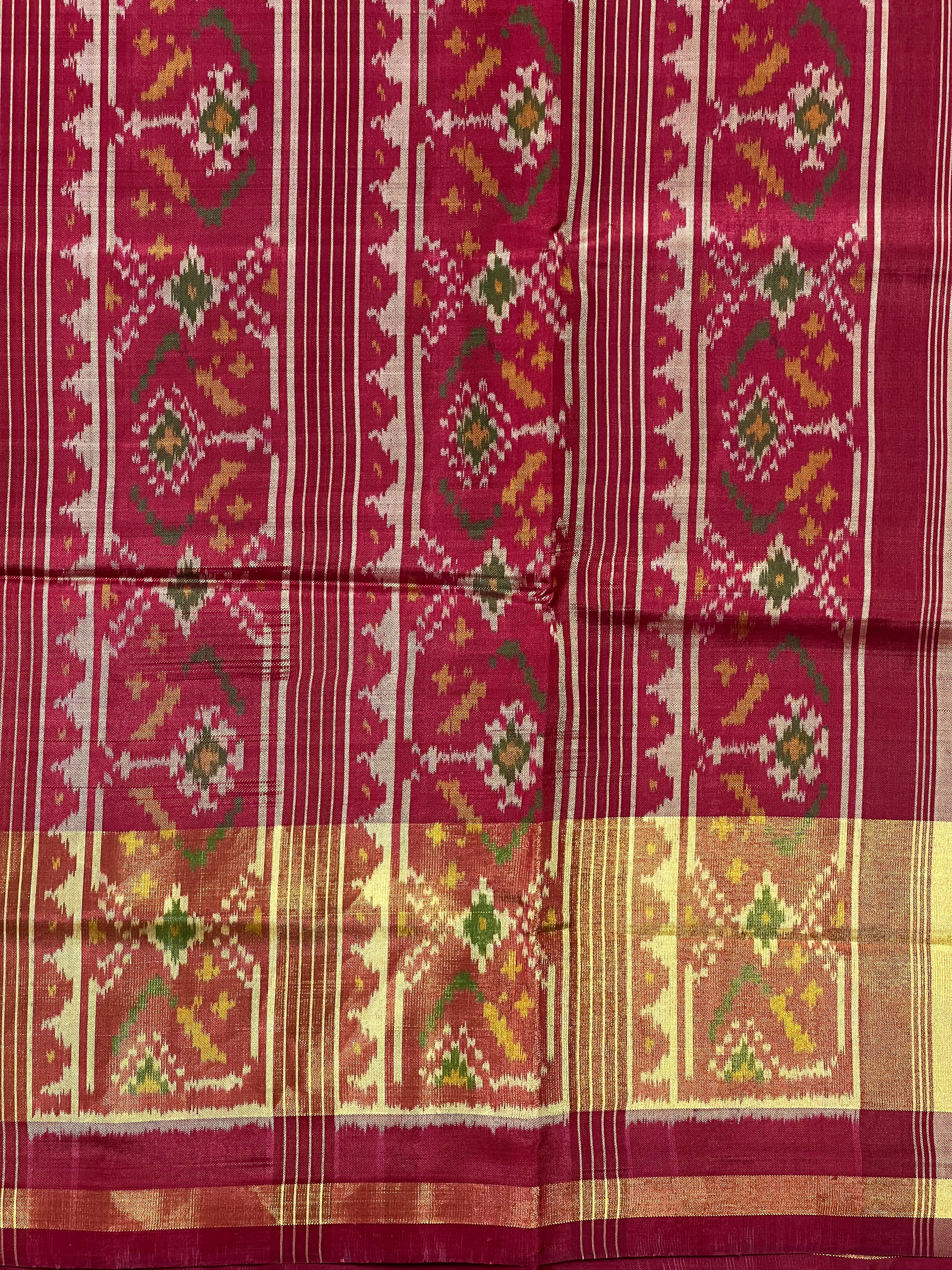 Manekchowk Traditional Design Handwoven Patola Silk Saree