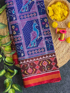 Peacock Motif Exclusive Design Handwoven Patola Silk Saree
