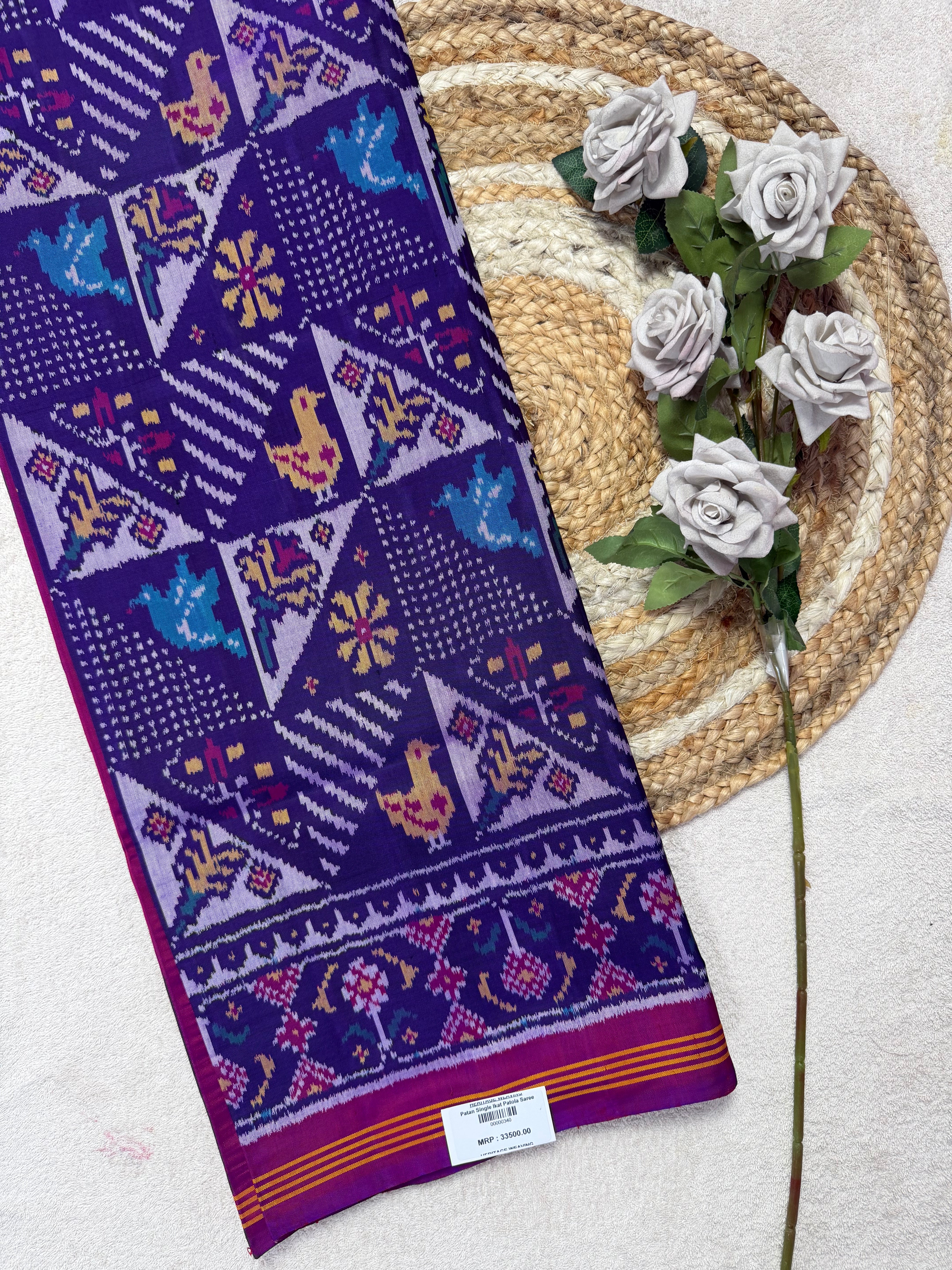Fancy Design Handwoven Patola Silk Saree Main image