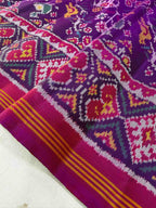 Laheriya Style Motifs Design Handwoven Patola Silk Saree