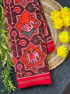 Orange Exclusive Design Handwoven Patola Silk Saree