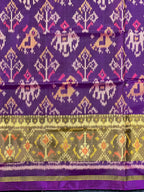 Magenta Motif Tradition Design Handwoven Patola Silk Saree