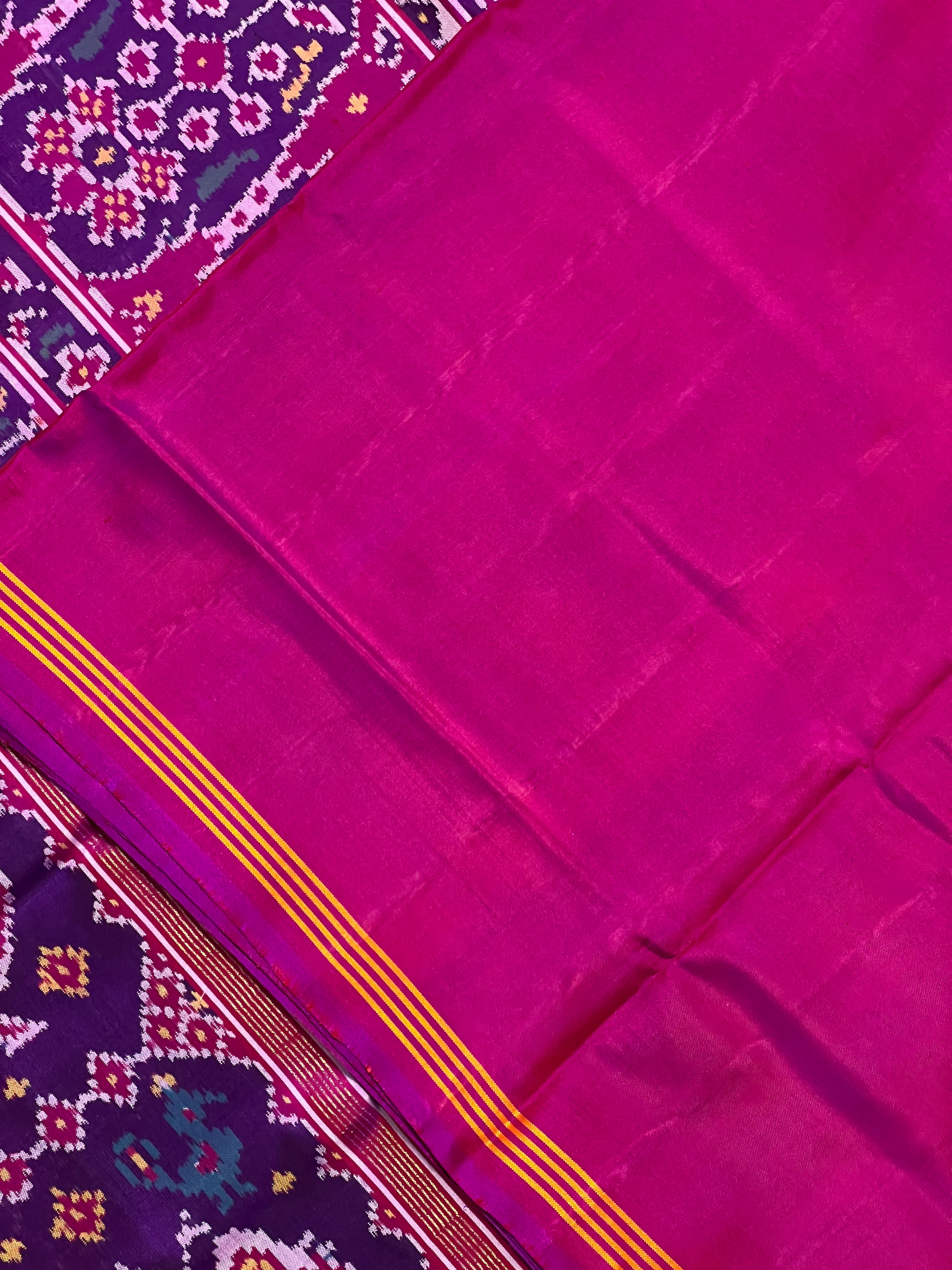 Elephant Motif Design Handwoven Patola Silk Saree