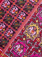 Multi Color Elephant Design Handwoven Patola Silk Saree
