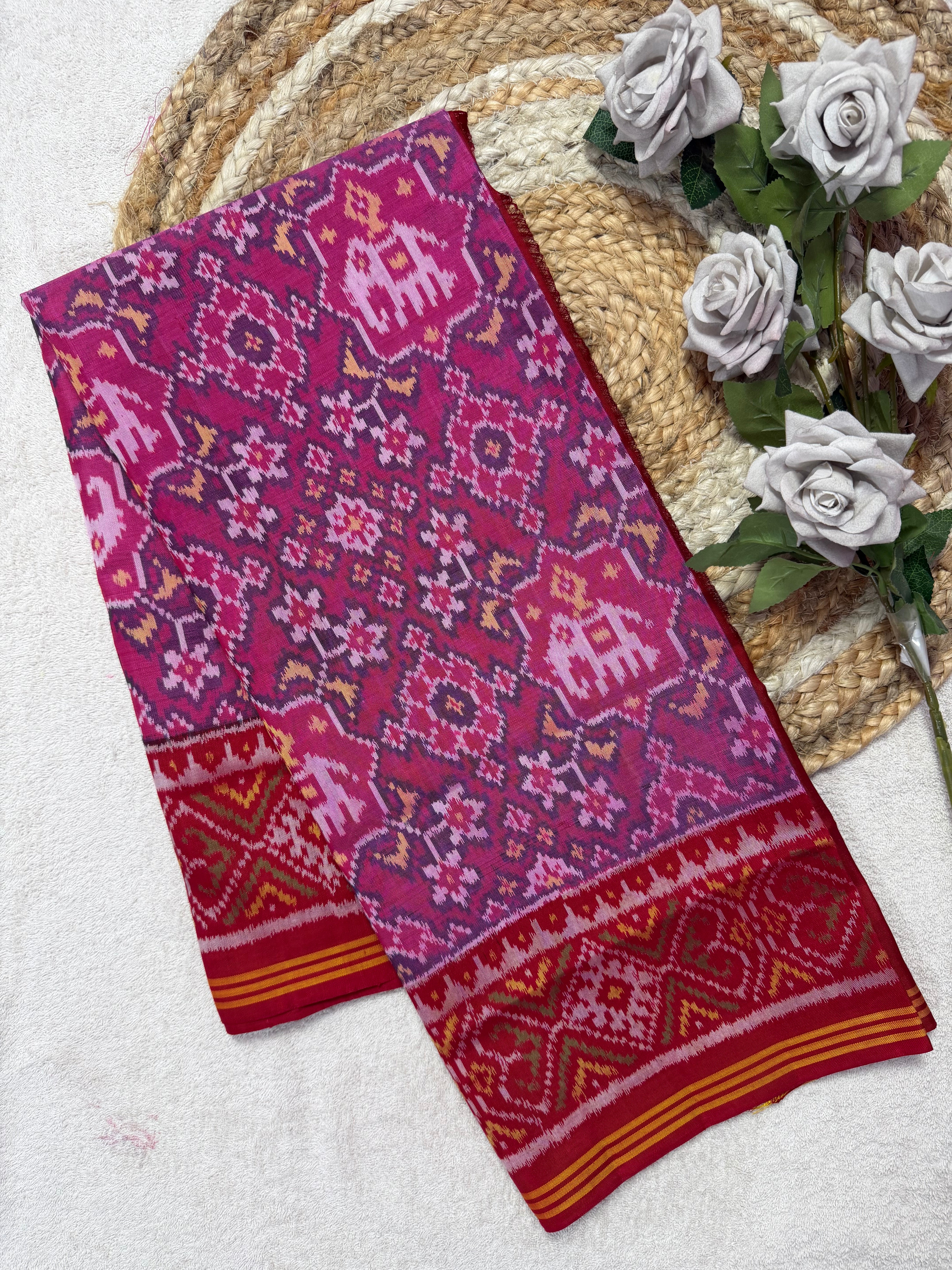 Navratna Traditional Design Handwoven Patola Dupatta Main image