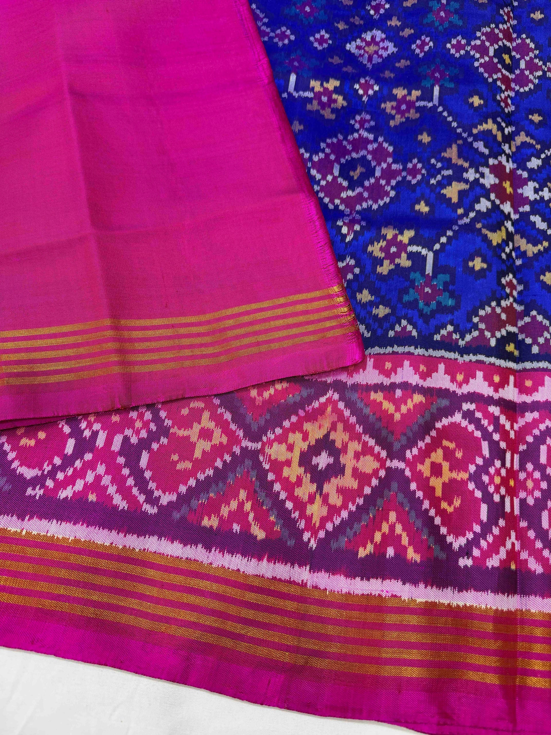 Navratna Traditional Design Handwoven Patola Silk Saree