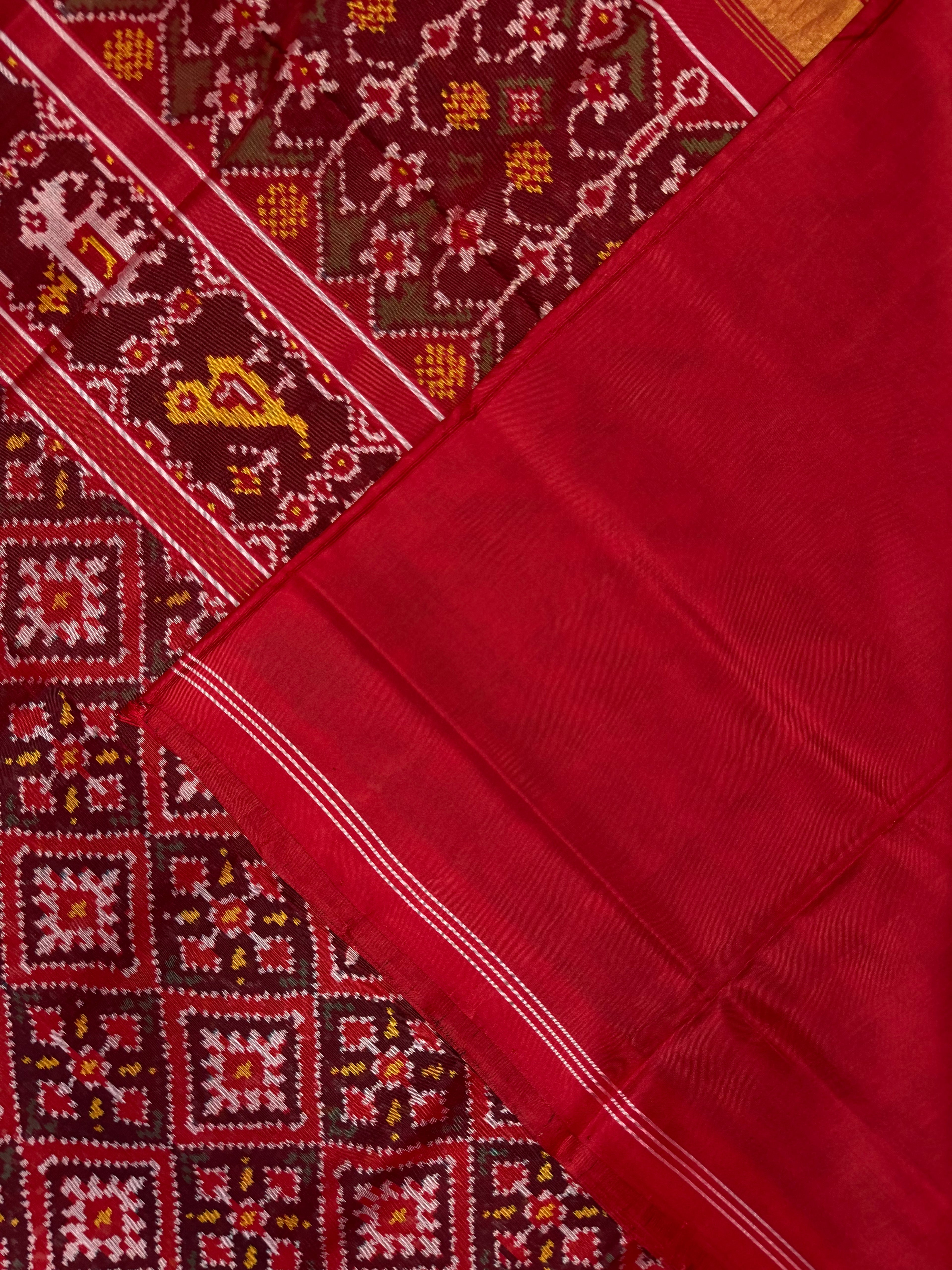 Traditional Design Handwoven Patola Silk Saree