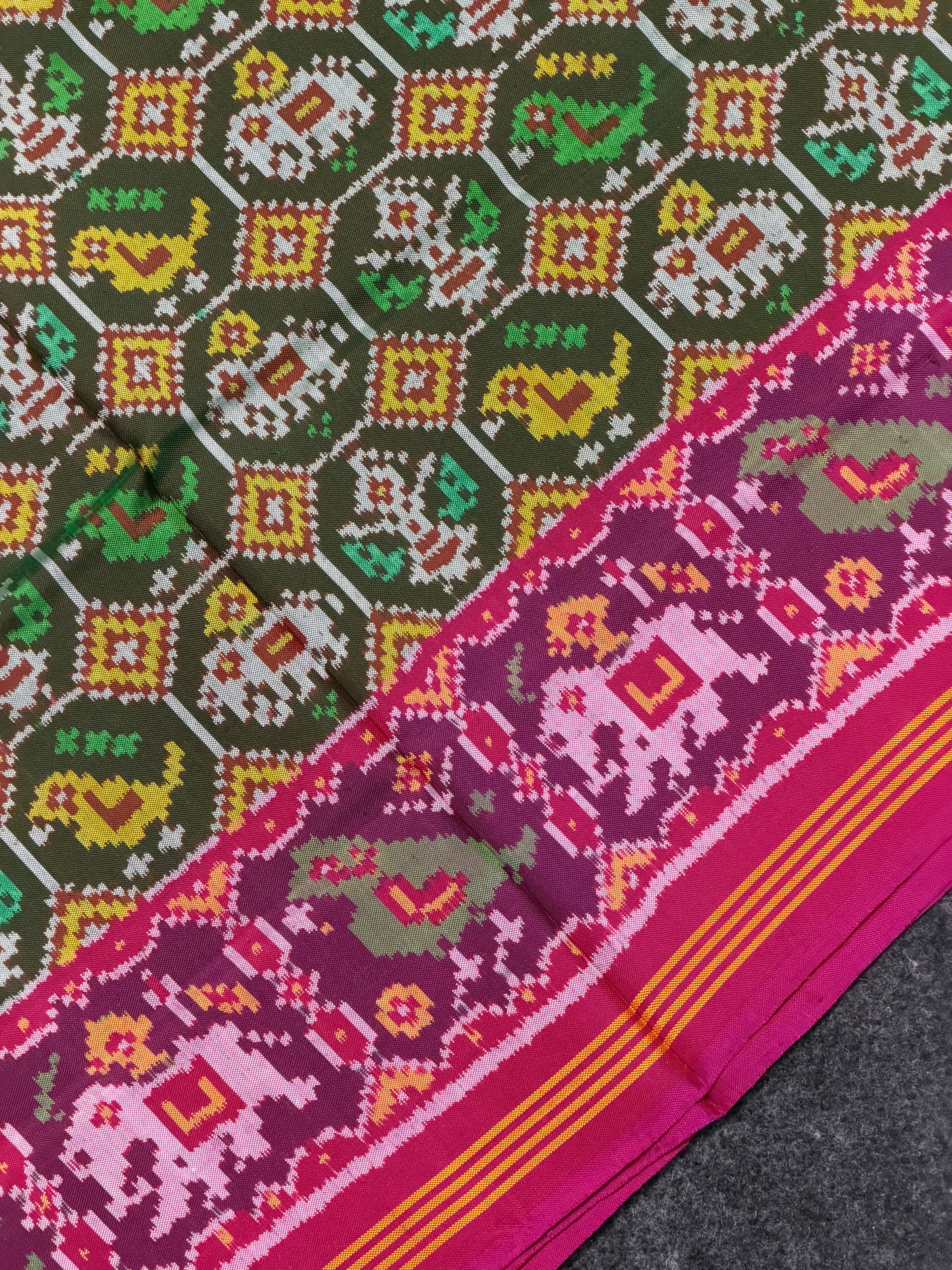 Handwoven Patola Silk Saree Narikunjan