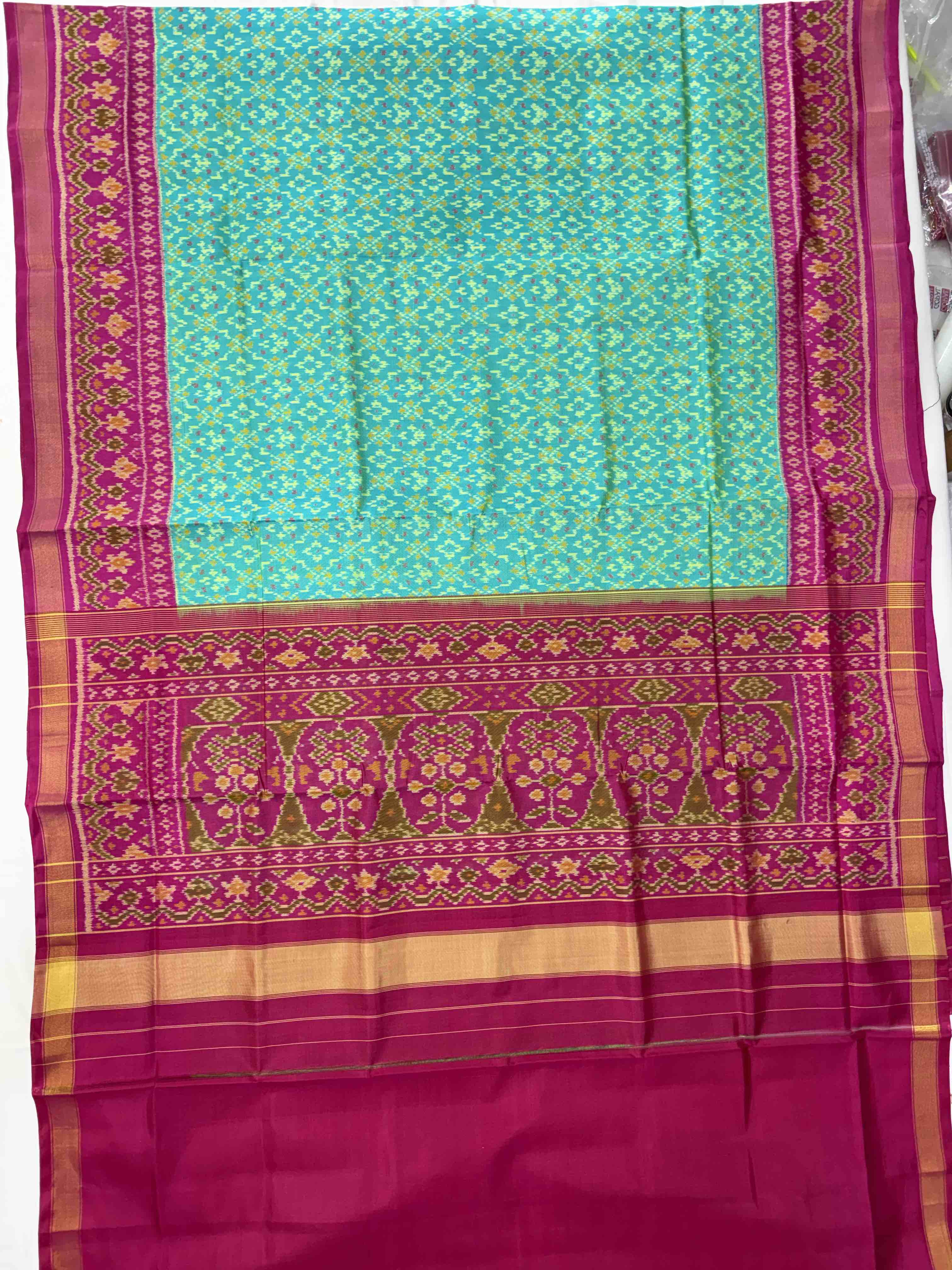 Buttonful Traditional Design Handwoven Patola Silk Saree