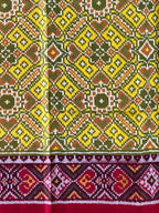 Yellow Manekchowk Design Handwoven Patola Dupatta