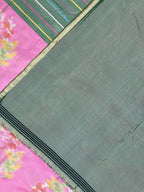 Pastel Pink-Green Handwoven Patola Silk Saree