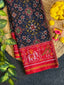 Blue Navratna Traditional Design Handwoven Patola Silk Saree