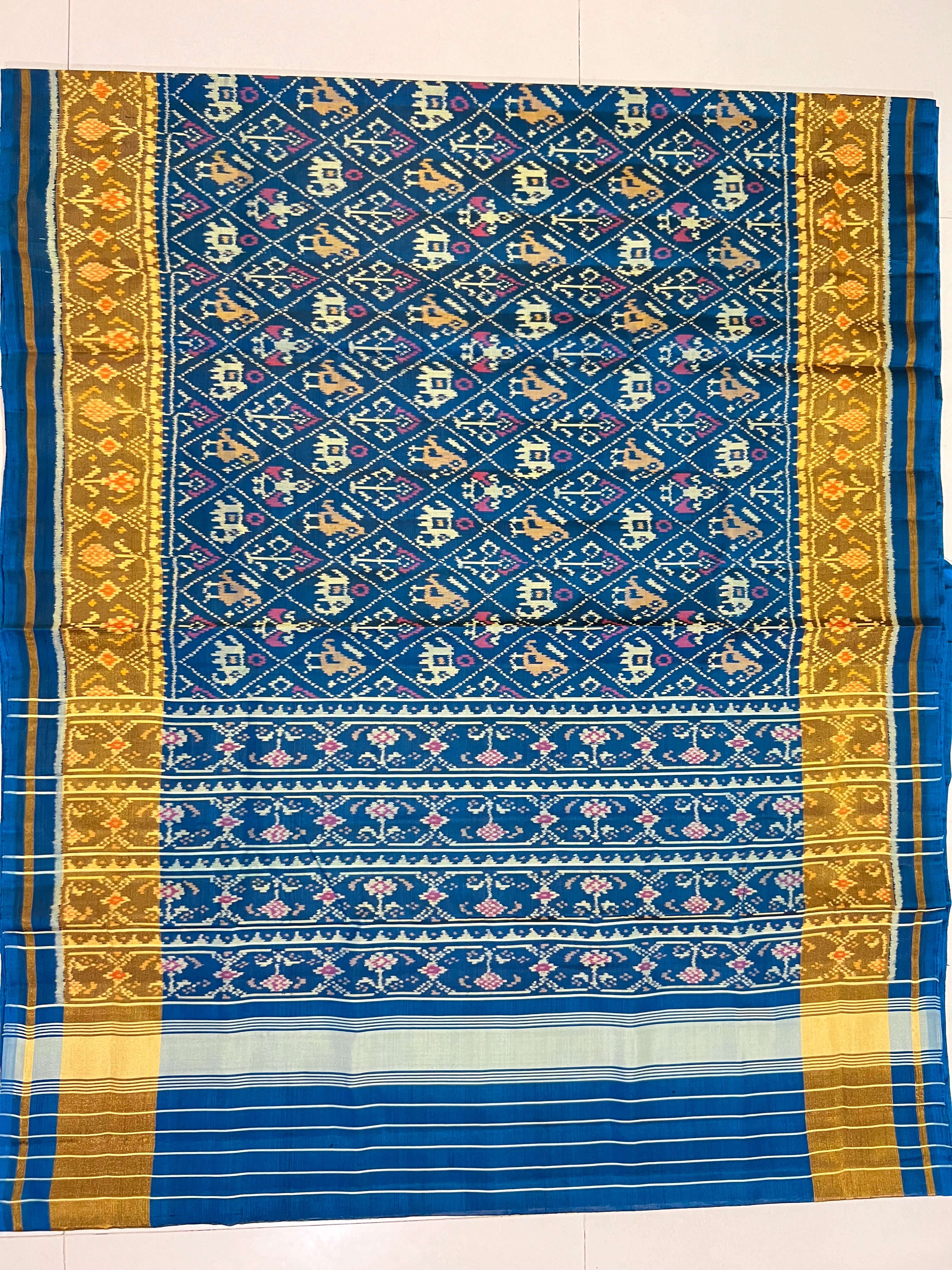 Narikunj Traditional Design Handwoven Patola Silk Saree