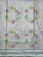 Off-white Fancy Designer Handwoven Patola Silk Saree