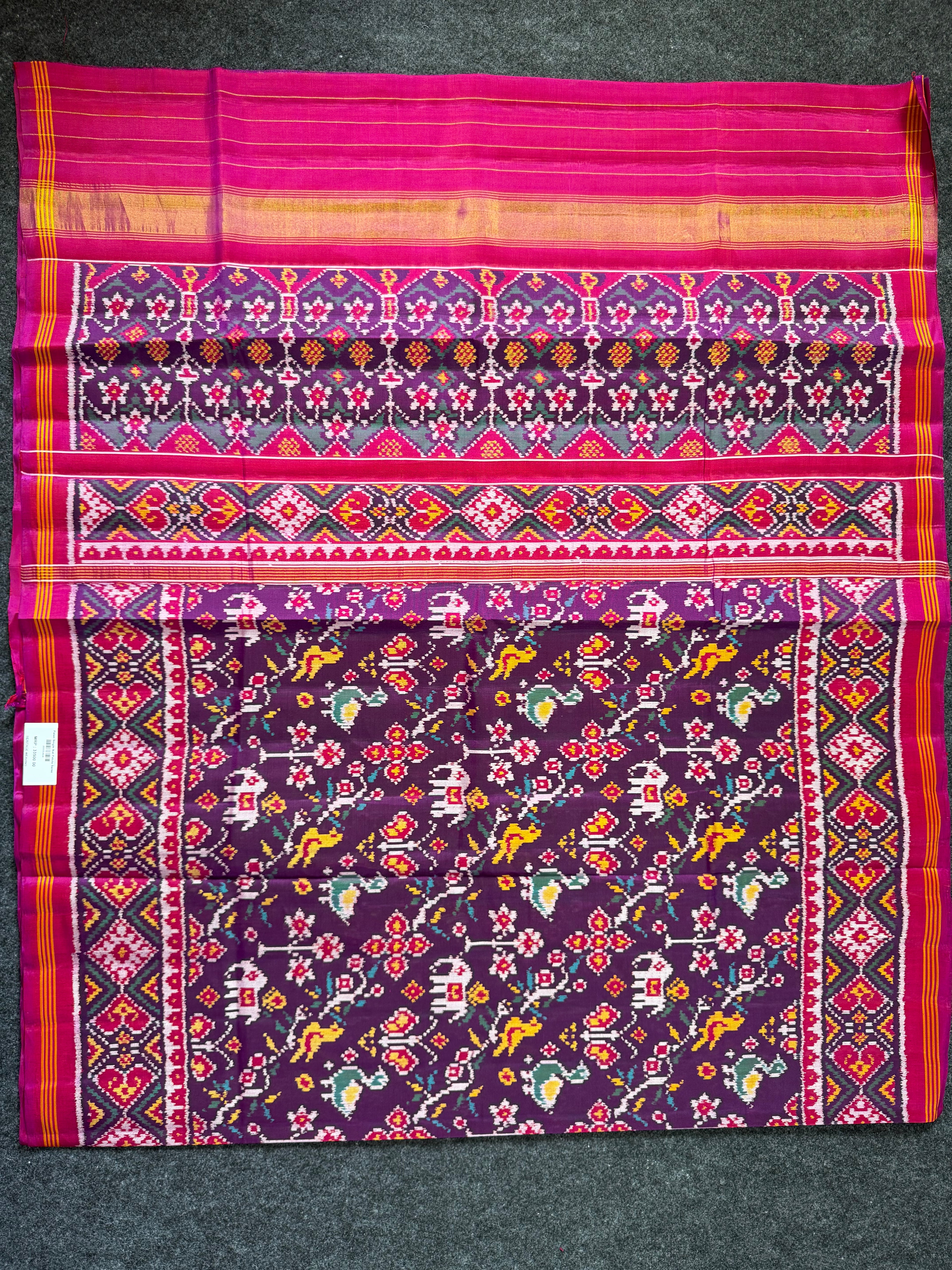 Exclusive Motifs Design Handwoven Patola Silk Saree