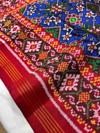 Blue Navratna Design Handwoven Patola Silk Saree