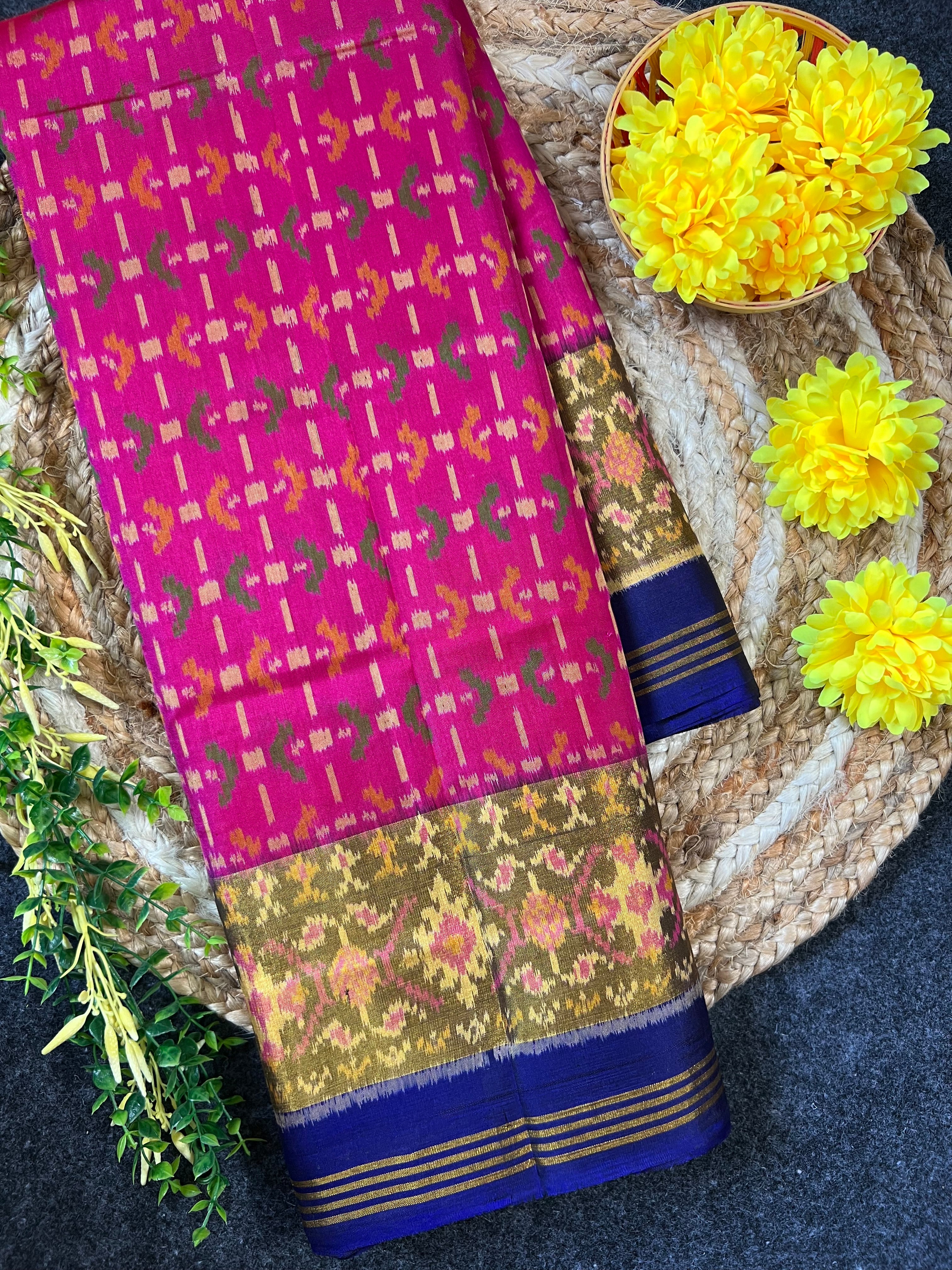 Fancy Design Handwoven Patola Silk Saree