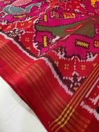 Pink Color Big Motif Design Handwoven Patola Silk Saree