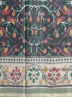 Grey color Exclusive Design Handwoven Patola Silk Saree