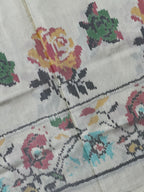 Rose Design Exclusive Handwoven Patola Silk Saree