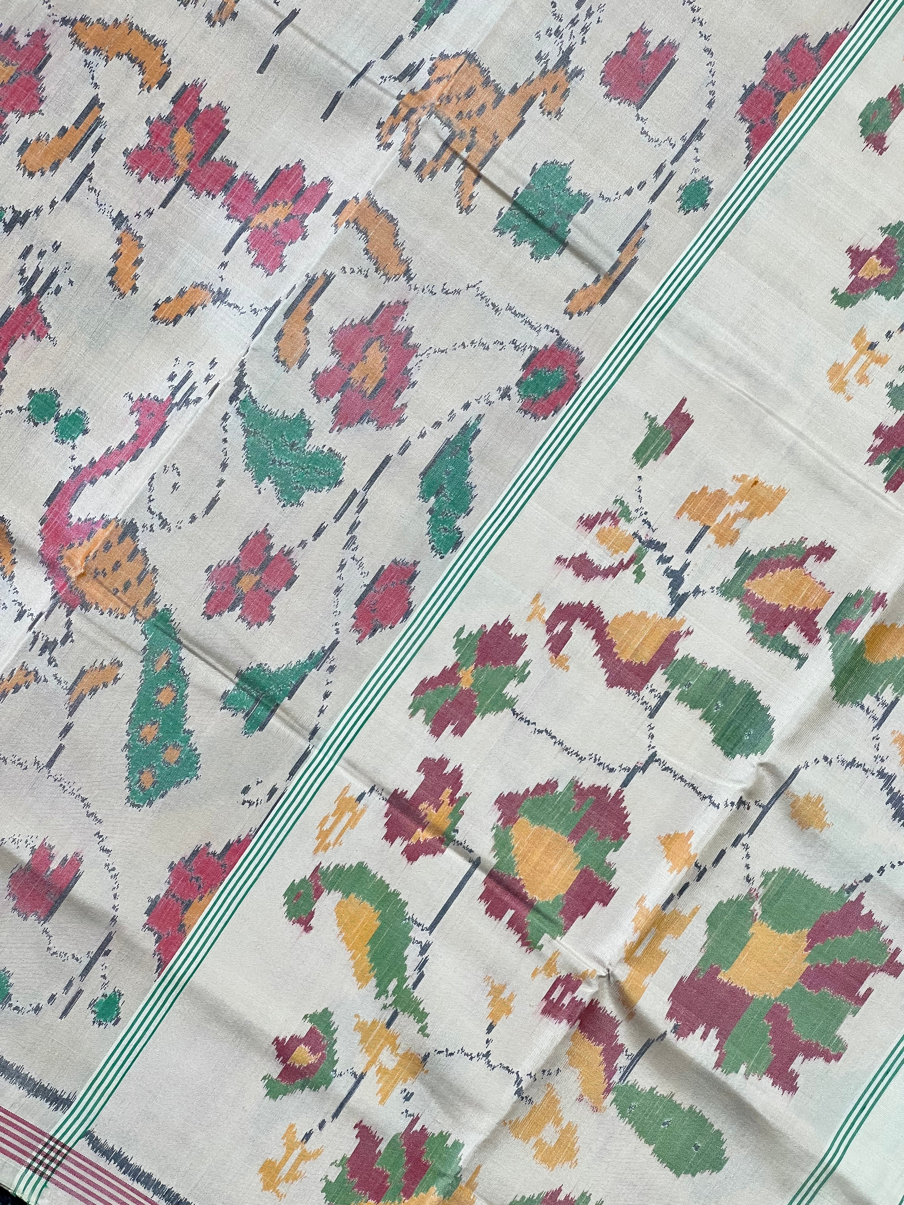 Peacock Design with Exclusive Pallu Handwoven Patola Silk Saree