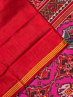 Pink Color Motif Design Handwoven Patola Silk Saree
