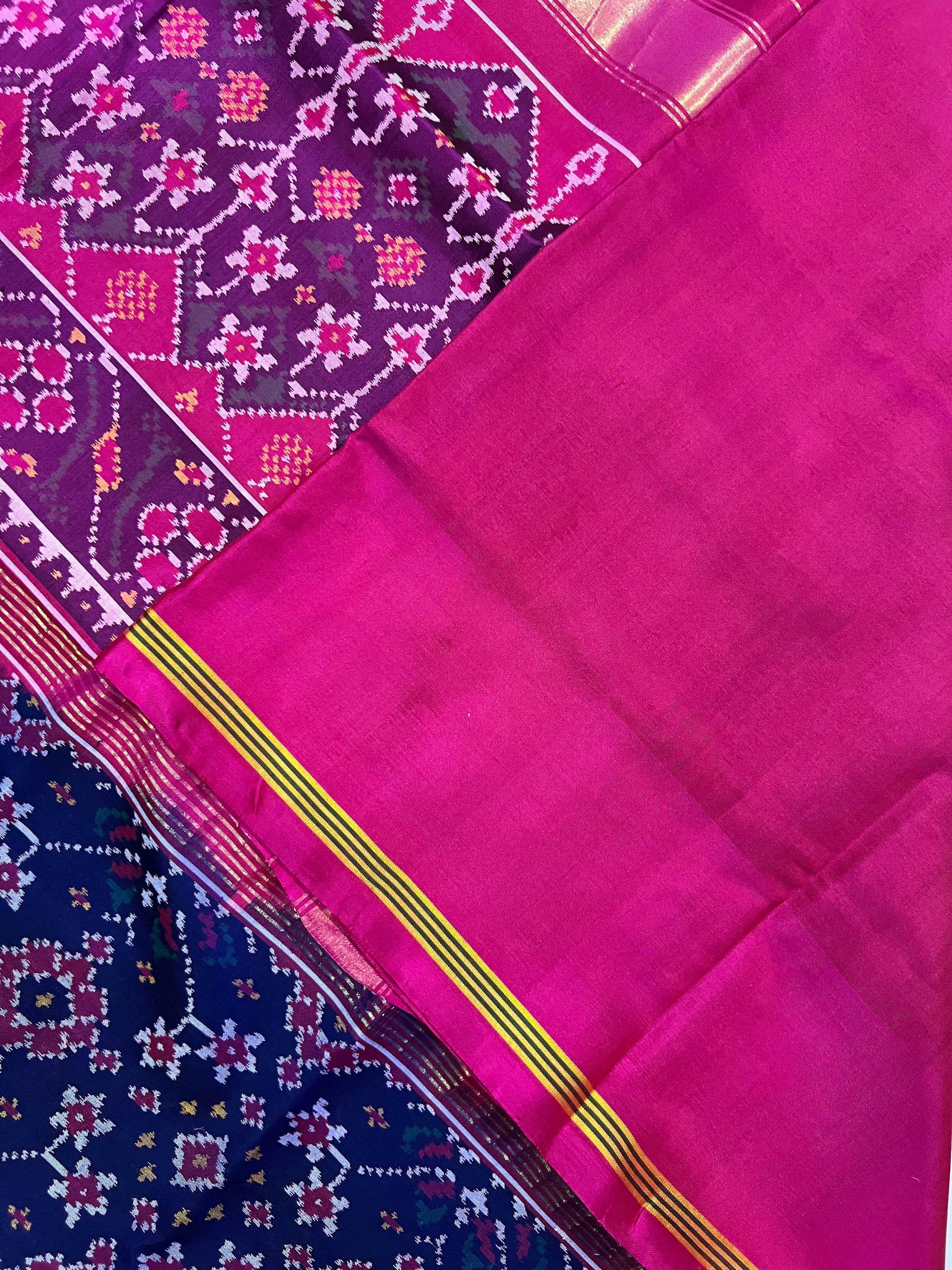 Navratna Traditional Design Handwoven Patola Silk Saree